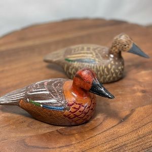 Wood Duck Decoys pair Fred Gust Cinnamon Teal